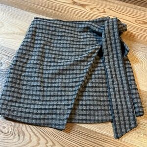 Aritzia Wilfred wool plaid mini skirt